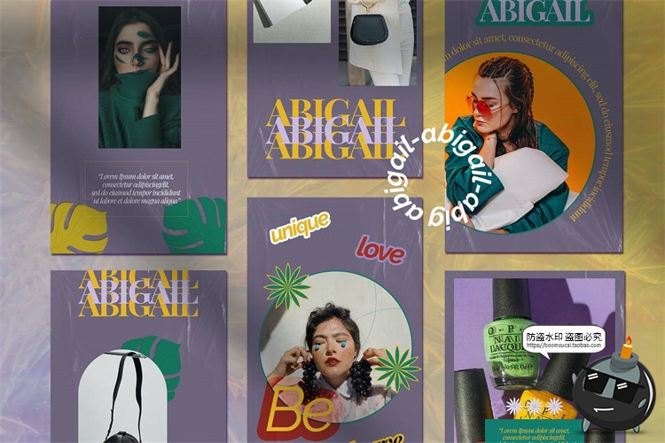 图片[9]-度假拼贴风格文字海报图文排版创意照片图片宣传排版PSD模板素材-设计猿