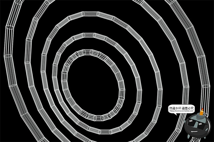 图片[3]-科幻网格线框图抽象3D几何科技概念形状立体装饰线条AI矢量素材-设计猿