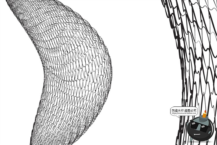 图片[6]-科幻网格线框图抽象3D几何科技概念形状立体装饰线条AI矢量素材-设计猿