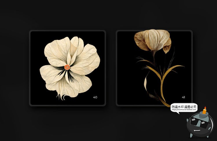 图片[5]-复古宫廷花卉水彩手绘插画无缝图案底纹背景图印花PNG免抠素材-设计猿