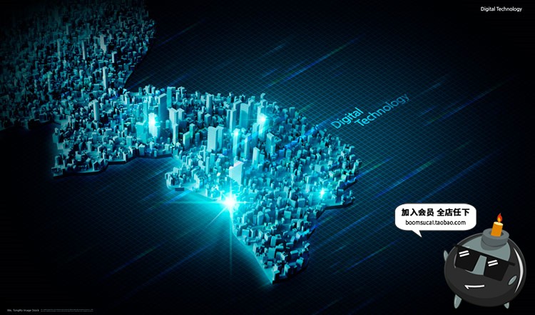 图片[9]-未来科技大气商务大数据人工智能技术宣传展板PSD海报设计PS素材-设计猿