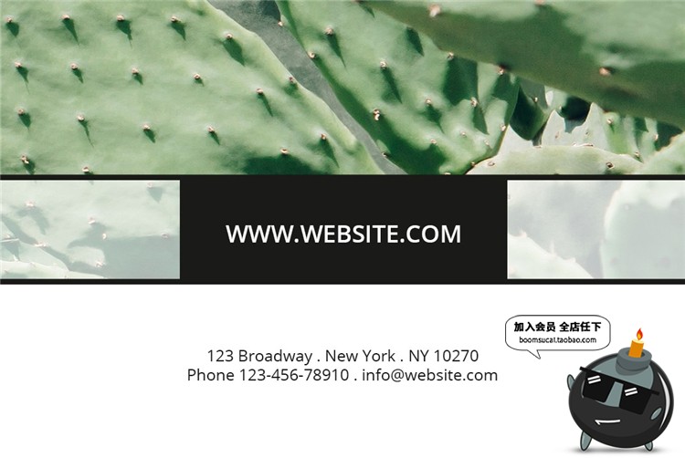 图片[6]-小清新简约植物卡片名片联系卡排版设计文艺PSD模板PS设计素材-设计猿