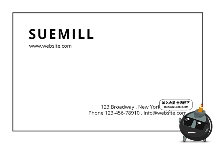 图片[8]-小清新简约植物卡片名片联系卡排版设计文艺PSD模板PS设计素材-设计猿