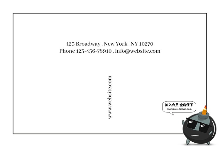 图片[10]-小清新简约植物卡片名片联系卡排版设计文艺PSD模板PS设计素材-设计猿