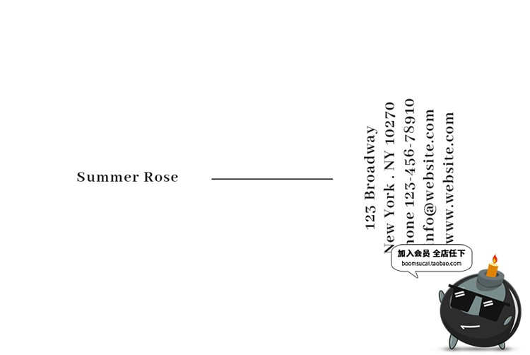 图片[12]-小清新简约植物卡片名片联系卡排版设计文艺PSD模板PS设计素材-设计猿