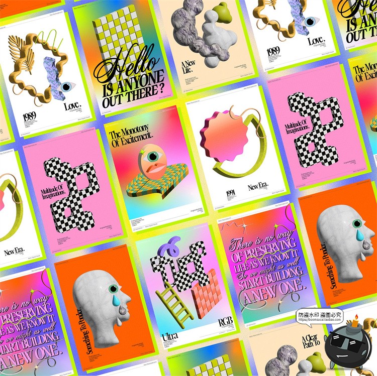 图片[5]-新复古艺术斑点波浪线水果3D立体抽象几何PNG免抠AI矢量图形素材-设计猿