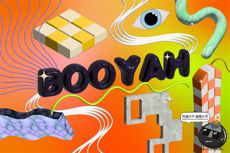 图片[6]-新复古艺术斑点波浪线水果3D立体抽象几何PNG免抠AI矢量图形素材-设计猿