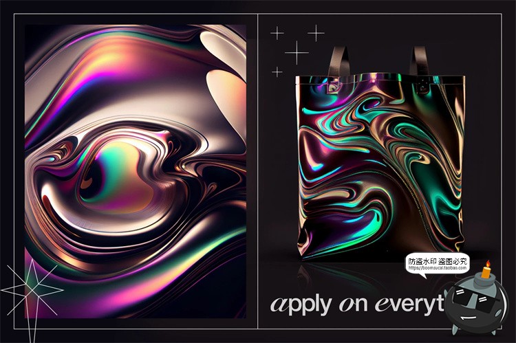 图片[3]-酸性机能液态金属镀铬3D流体抽象艺术展示纹理背景JPG图片素材-设计猿