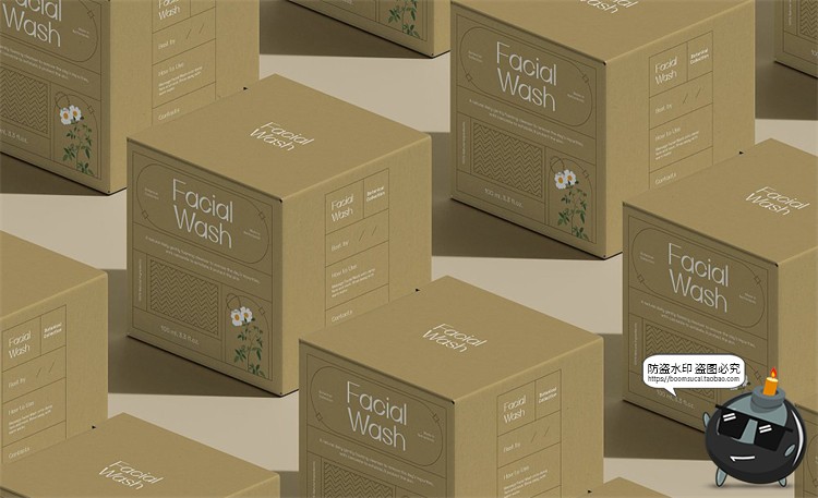 图片[9]-复古文艺花卉美妆香薰产品包装标签贴纸排版AI矢量PSD模板PS素材-设计猿