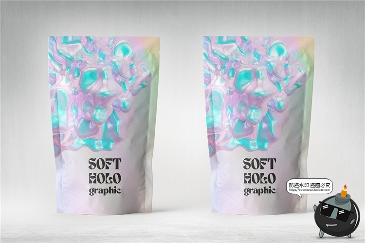 图片[5]-全息抽象酸性霓虹晶体渐变3D立体形状背景装饰元素PNG免抠素材-设计猿