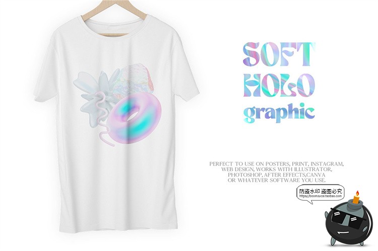 图片[7]-全息抽象酸性霓虹晶体渐变3D立体形状背景装饰元素PNG免抠素材-设计猿