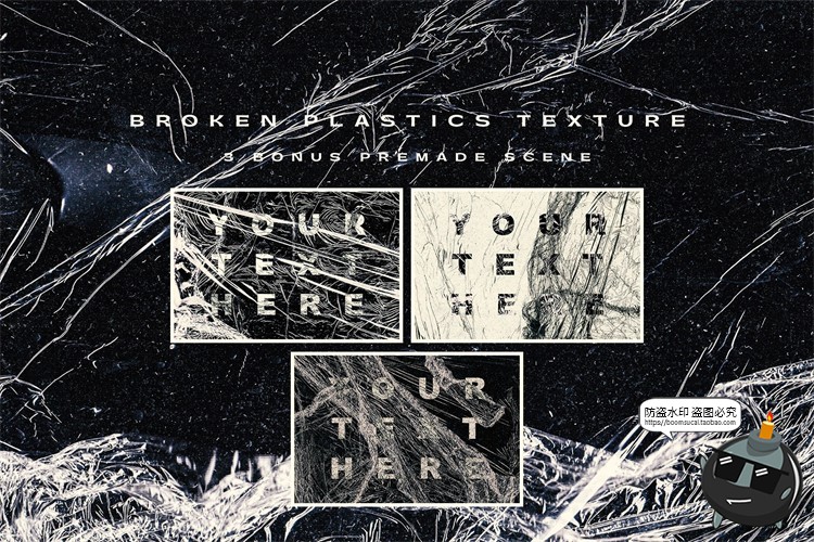 图片[5]-潮流复古塑料透明保鲜膜包装纸褶皱背景底纹纹理PNG免抠PSD素材-设计猿