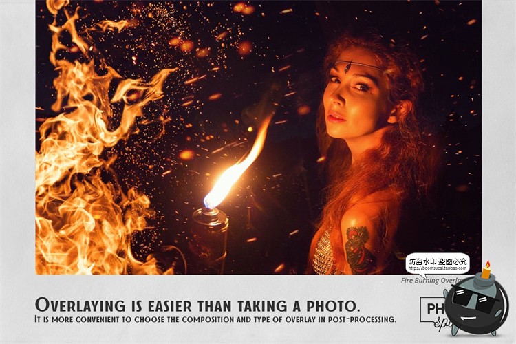 图片[2]-火焰燃烧火星四射火芒溅射效果照片叠加层后期合成JPG图片素材-设计猿