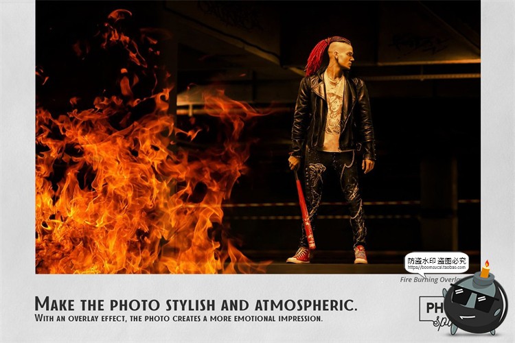 图片[4]-火焰燃烧火星四射火芒溅射效果照片叠加层后期合成JPG图片素材-设计猿