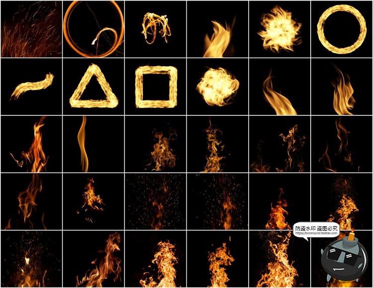 图片[8]-火焰燃烧火星四射火芒溅射效果照片叠加层后期合成JPG图片素材-设计猿