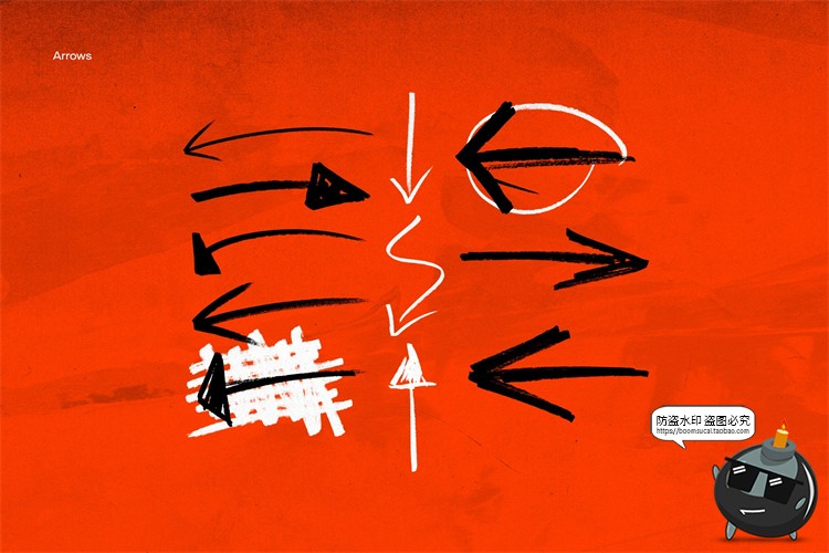 图片[3]-手写涂鸦标注涂改箭头字母对错数字手稿草稿装饰元素PNG免抠素材-设计猿