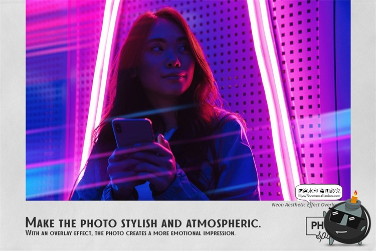 图片[4]-霓虹美学炫光特效夜店灯带效果照片叠加层后期合成JPG图片素材-设计猿