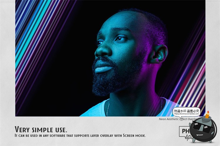 图片[6]-霓虹美学炫光特效夜店灯带效果照片叠加层后期合成JPG图片素材-设计猿
