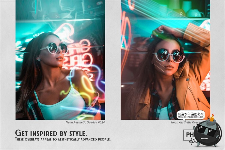 图片[7]-霓虹美学炫光特效夜店灯带效果照片叠加层后期合成JPG图片素材-设计猿