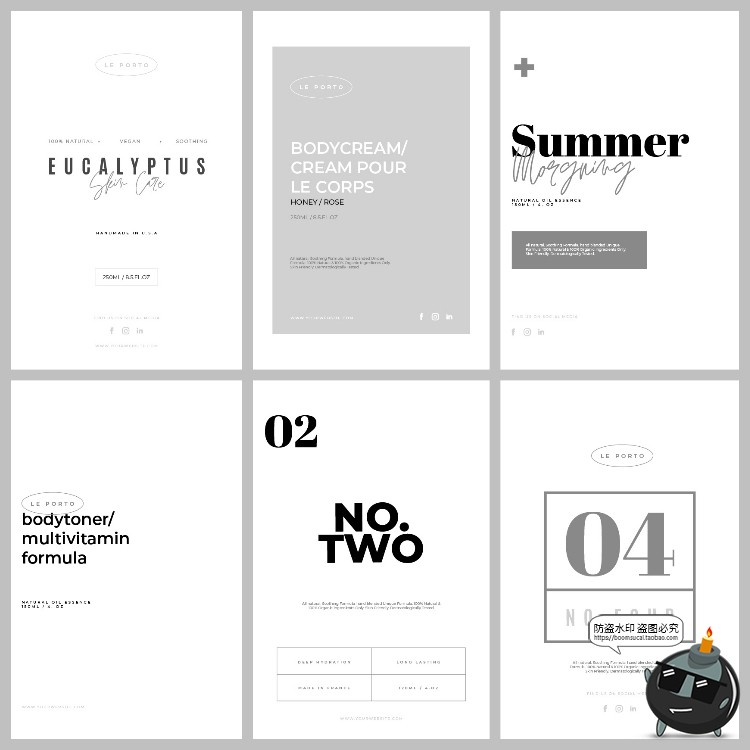 图片[9]-简约标签模板排版化妆品瓶罐子美容霜管咖啡自制包装AI矢量素材-设计猿