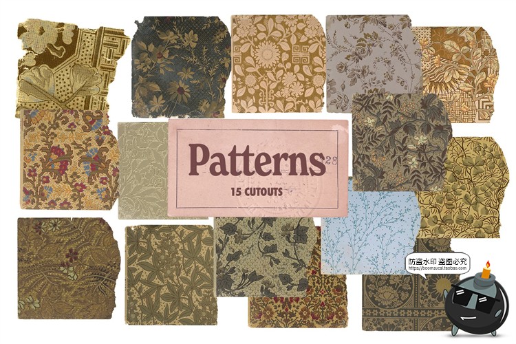 图片[6]-复古怀旧风老物件创意插画艺术拼贴剪切画元素PNG免抠装饰素材-设计猿