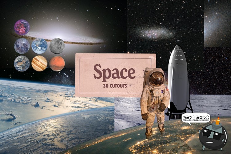 图片[8]-复古怀旧风老物件创意插画艺术拼贴剪切画元素PNG免抠装饰素材-设计猿