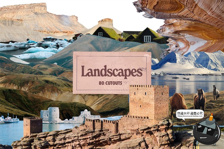 图片[11]-复古怀旧风老物件创意插画艺术拼贴剪切画元素PNG免抠装饰素材-设计猿