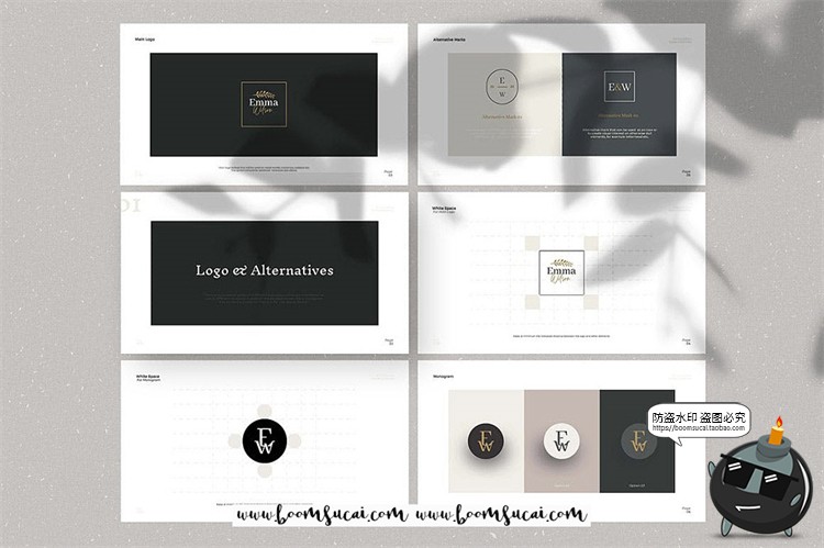 图片[3]-现代时尚极简时装品牌企业内部设计手册vi规范排版画册AI矢量素材-设计猿