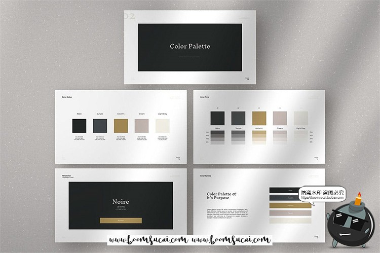 图片[4]-现代时尚极简时装品牌企业内部设计手册vi规范排版画册AI矢量素材-设计猿