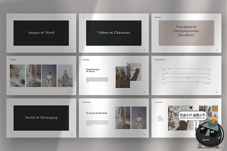 图片[7]-现代时尚极简时装品牌企业内部设计手册vi规范排版画册AI矢量素材-设计猿