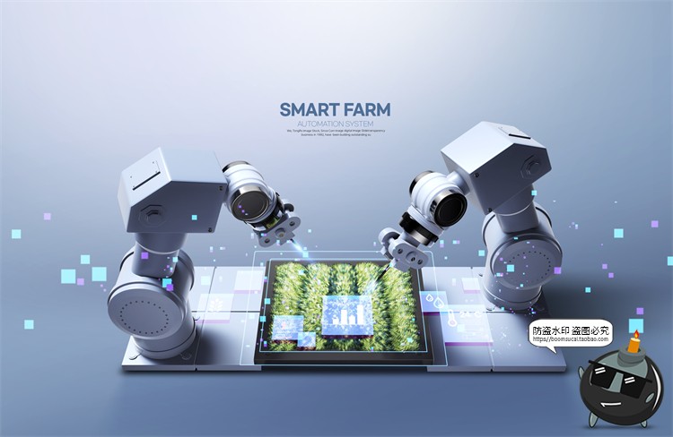 图片[4]-未来大数据智能机械臂自动化机器人生产科技主视觉PSD海报素材-设计猿