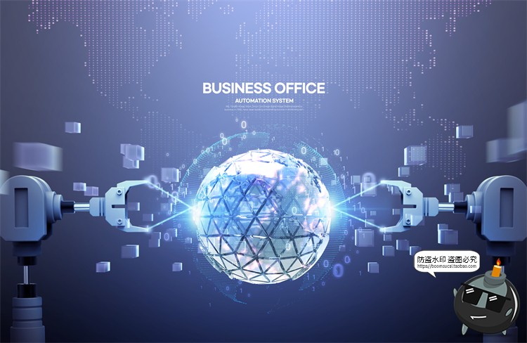 图片[12]-未来大数据智能机械臂自动化机器人生产科技主视觉PSD海报素材-设计猿