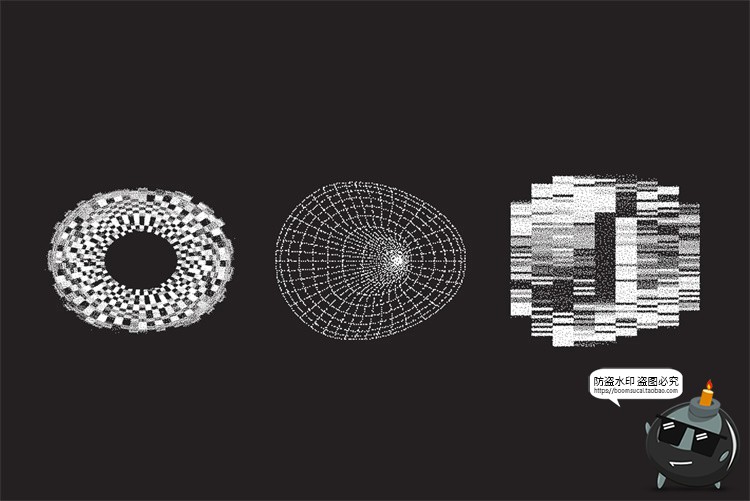 图片[8]-半调潮流抽象艺术噪点复古Y2K酸性像素画几何PNG图形AI矢量PS素材-设计猿