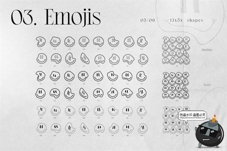 图片[6]-复古未来派欧普艺术抽象元素几何形状渐变纹理AI矢量PSD模板素材-设计猿