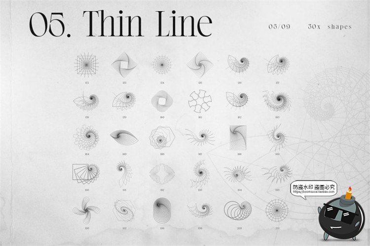 图片[8]-复古未来派欧普艺术抽象元素几何形状渐变纹理AI矢量PSD模板素材-设计猿