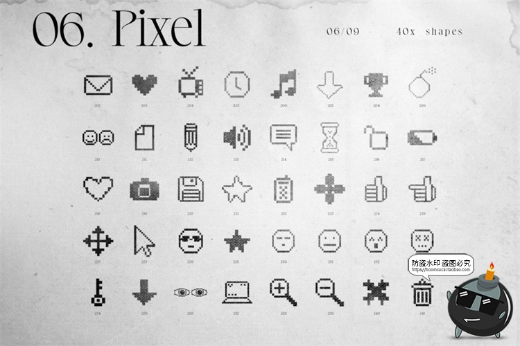 图片[9]-复古未来派欧普艺术抽象元素几何形状渐变纹理AI矢量PSD模板素材-设计猿