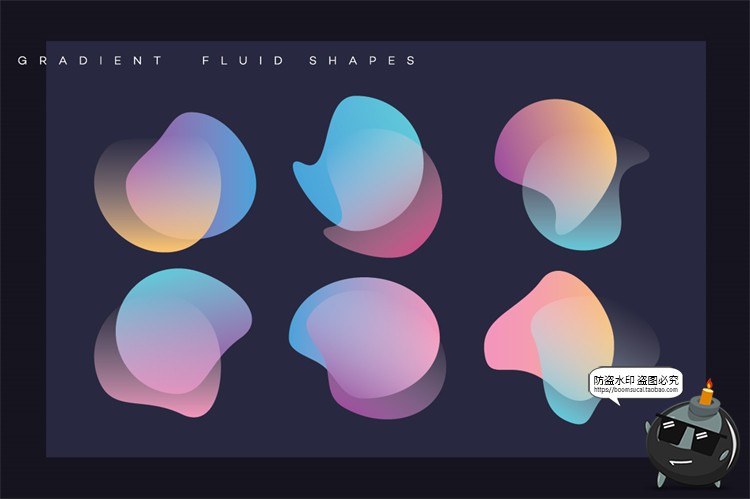 图片[9]-未来派复古赛博朋克基础元素全息渐变形状AI矢量PNG免抠设计素材-设计猿