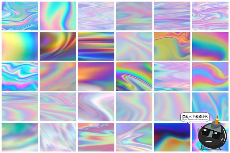 图片[2]-全息渐变色彩时尚抽象流体液体多彩彩色背景底纹纹理JPG图片素材-设计猿