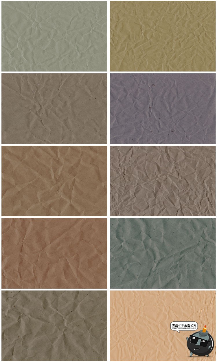 图片[3]-褶皱牛皮纸纹理复古硬旧纸粗糙纹质感元素图JPG高清图片背景素材-设计猿