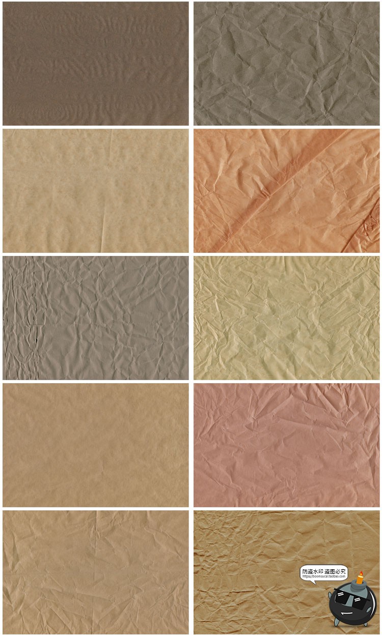 图片[4]-褶皱牛皮纸纹理复古硬旧纸粗糙纹质感元素图JPG高清图片背景素材-设计猿