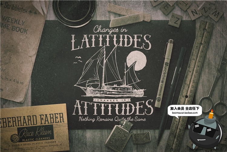 图片[1]-时光怀旧古董场景古老工作桌面物品焦点图元素PSD模板PS设计素材-设计猿