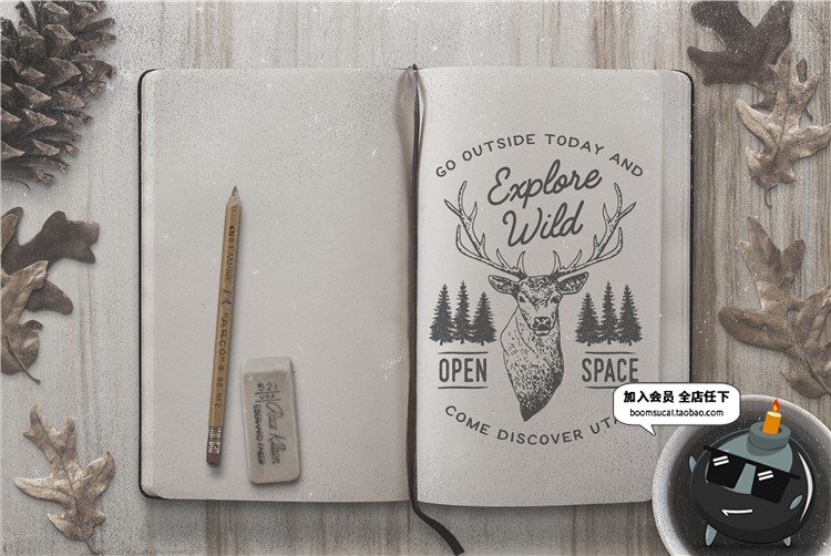 图片[2]-时光怀旧古董场景古老工作桌面物品焦点图元素PSD模板PS设计素材-设计猿