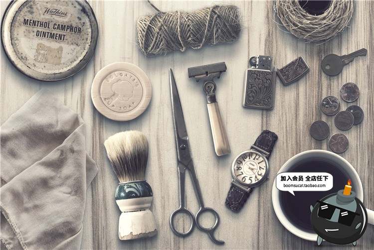 图片[10]-时光怀旧古董场景古老工作桌面物品焦点图元素PSD模板PS设计素材-设计猿