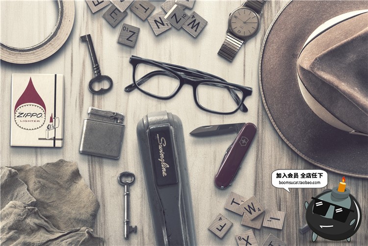 图片[11]-时光怀旧古董场景古老工作桌面物品焦点图元素PSD模板PS设计素材-设计猿