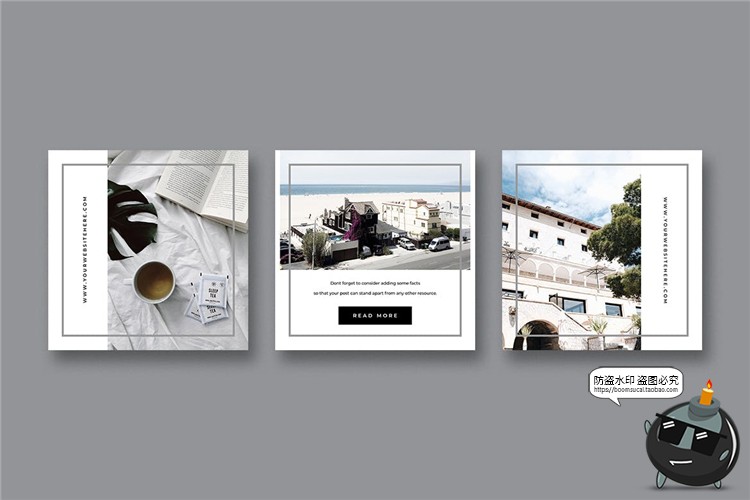 图片[2]-白色极简简约风格故事贴图记录生活海报图文排版PSD模板PS素材-设计猿