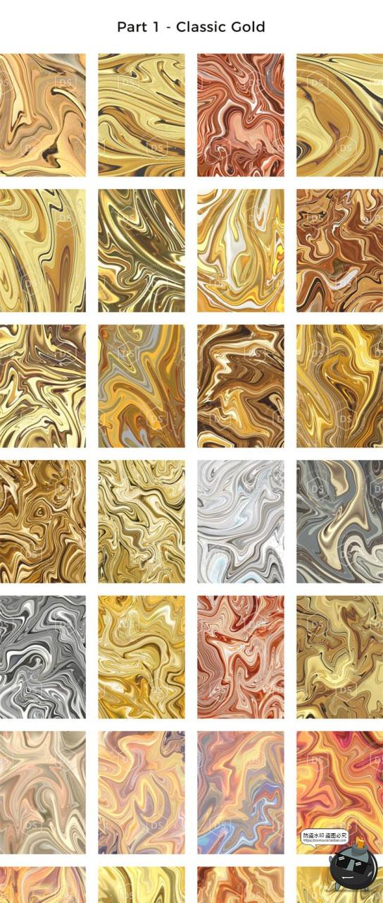 图片[4]-鎏金抽象艺术液体奢华金属扭曲流体渐变纹理背景底纹JPG图片素材-设计猿