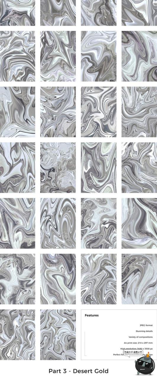 图片[7]-鎏金抽象艺术液体奢华金属扭曲流体渐变纹理背景底纹JPG图片素材-设计猿