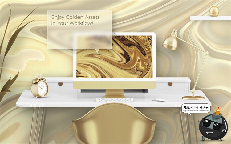 图片[18]-鎏金抽象艺术液体奢华金属扭曲流体渐变纹理背景底纹JPG图片素材-设计猿