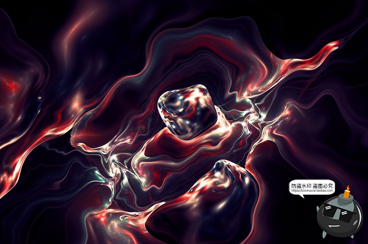 图片[2]-科幻液态抽象液体流体变异扭曲异形光效背景底纹纹理JPG图片素材-设计猿