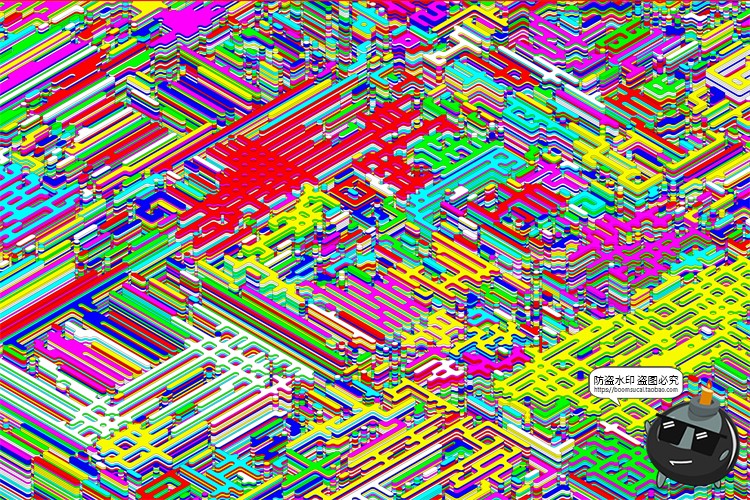 图片[17]-2.5D等距迷宫积木纵横交错复杂斜视角游戏背景AI矢量JPG图片素材-设计猿